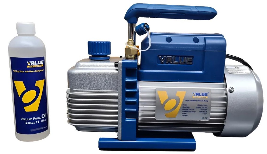 BOMBA DE VACIO - VALUE - 2.5 CFM - 70 L/MIN - VE225N - 1/3HP - 2 ETAPAS