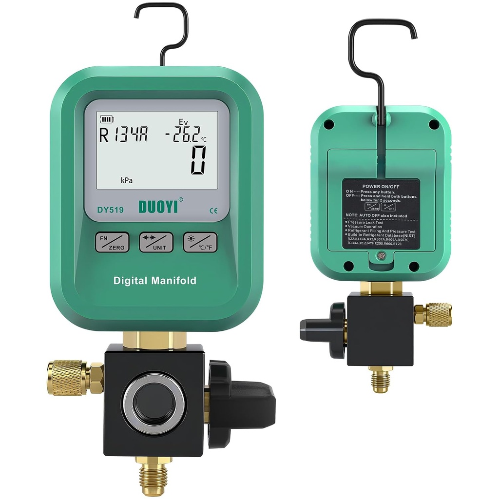 MANIFOLD DIGITAL ALTA Y BAJA GGT-250LH - 24 TIPOS DE REFRIGERANTES