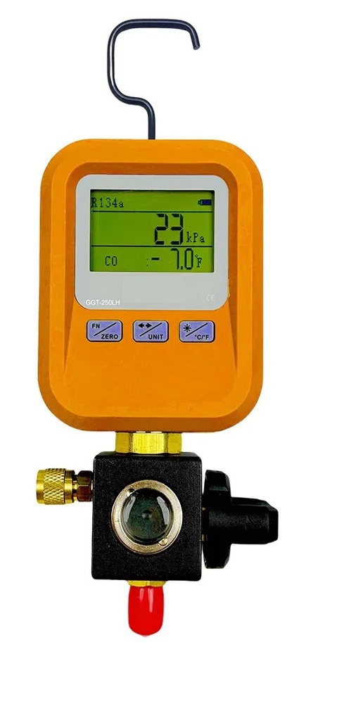 MANIFOLD DIGITAL ALTA Y BAJA GGT-250LH - 24 TIPOS DE REFRIGERANTES