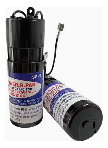 CAPACITOR CON RELAY DE ARRANQUE DURO DE 1/2HP A 10HP SP-SPP6