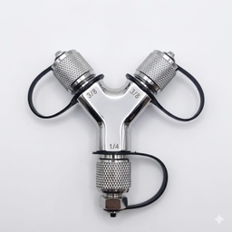 [BFY-14] CONEXION EN "Y" -  3/8FM x 3/8FM x 1/4FH - PARA ALTO VACIO Y RECUPERACION